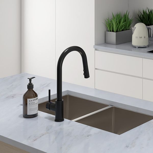 Uno Goose Neck Kitchen Mixer With POS Chrome 43931.02 PlaceMakers NZ